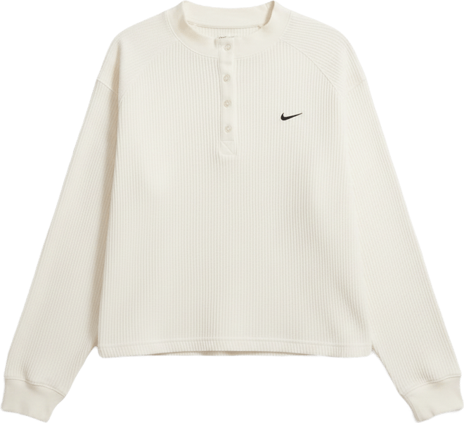 Nike Sportswear Chill Waffle Haut oversize et manches longues Henley pour femme