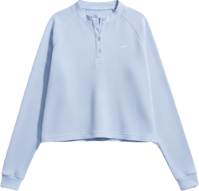 Nike Sportswear Chill Waffle Haut oversize et manches longues Henley pour femme
