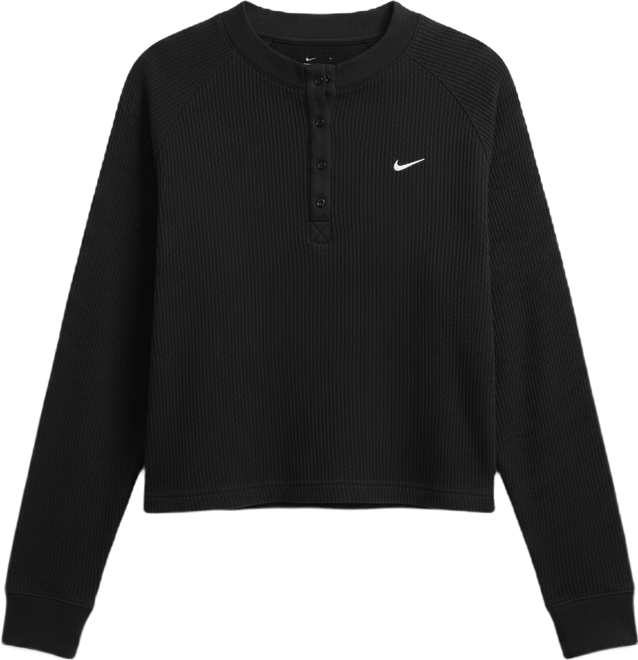 Nike Sportswear Chill Waffle Haut oversize et manches longues Henley pour femme