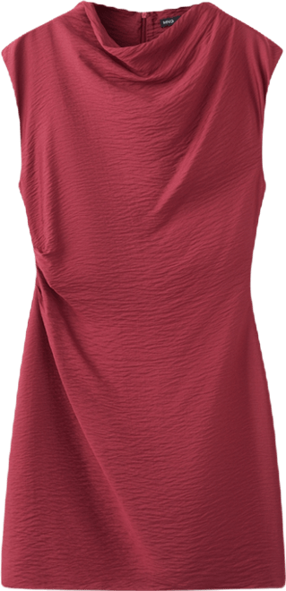 Mango Women's Asymmetrical Draped Short Dress - Macy's