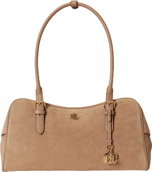 Lauren Ralph Lauren Marcy Large Suede Zip Satchel Bag - Macy's