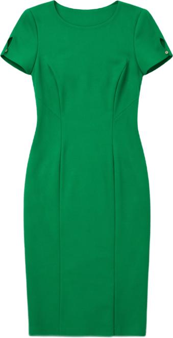 calvin klein women's jewel-neck short-sleeve sheath dress Short Sleeve Sheath Dress (Women)