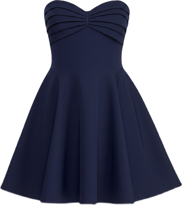 delicate destiny light blue jacquard strapless mini dress Blue Mini Dress