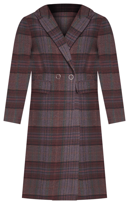 Women's Fleet Street Plaid Wool Blend Coat