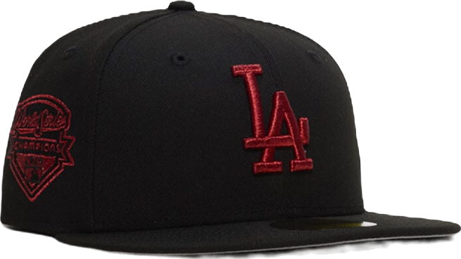 Shop New Era 59Fifty Los Angeles Dodgers Fitted Hat 71043137 black
