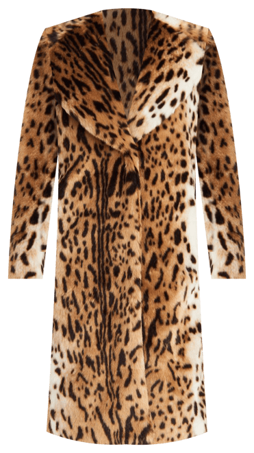 Women s Fleet Street Faux Fur Leopard Print Coat