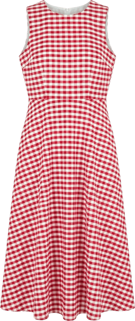 Apple Red Gingham Stella Midi Dress | Tuckernuck