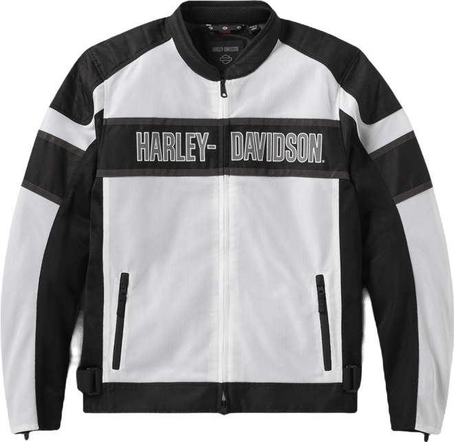 Harley Davidson ジャケット アウター ホワイト/ブラック Men's H-D Trenton Mesh Riding Jacket | Harley-Davidson USA
