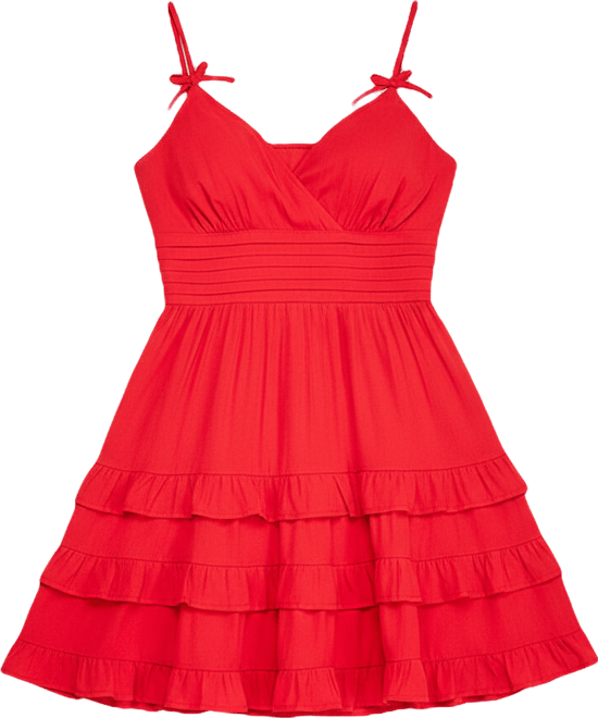 Trixxi Womens Juniors V Neck Sleeveless Fit + Flare Dress, Color: Red -  JCPenney