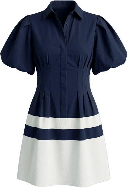 navy toile mini delaney dress Navy and White Stripe Mini Delaney Dress