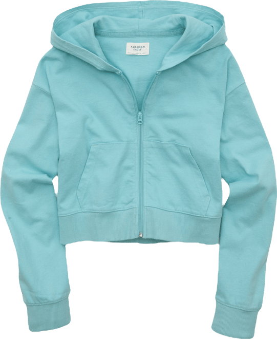 トップス aeae hood zip up AE Cropped Zip-Up Hoodie | American Eagle