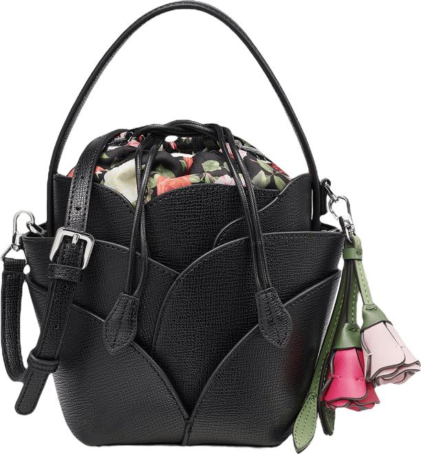KARL LAGERFELD PARIS Ikon Floral Bucket Drawstring Bag | Dillard's