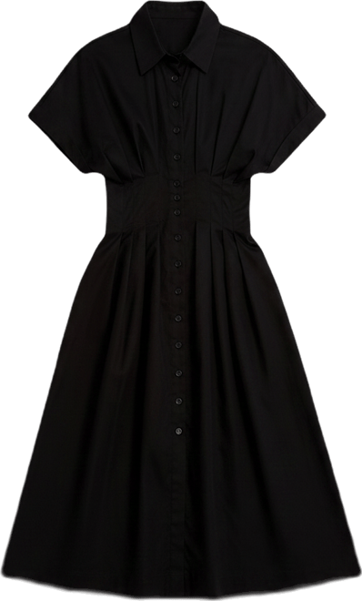 kensie pleated midi dress Kensie Short Sleeve Shirt Button Front Pleated Midi Dress