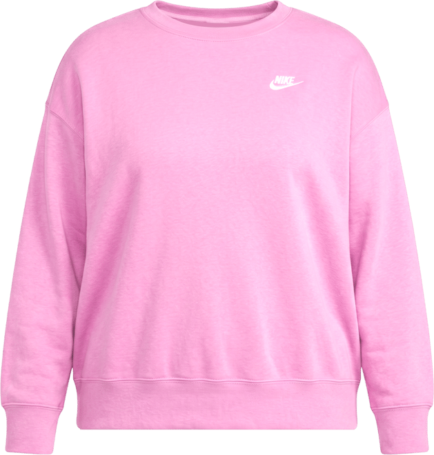 Nike Sportswear Club Fleece Sudadera de cuello redondo holgada para mujer (talla grande)