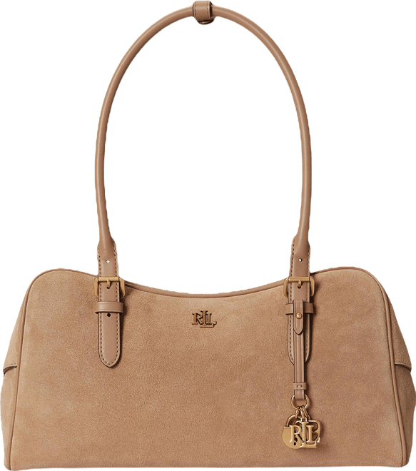 Lauren Ralph Lauren Marcy Suede Large Zip Satchel Bag | Dillard's