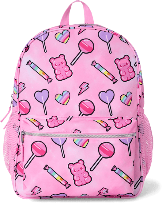 candy buttons mini backpack Gemstone Studded Hardware Vegan Leather Sugar Thrillz Adjustable padded shoulder straps The Children's Place Girls Candy