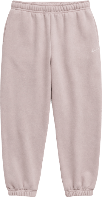 Nike Studio Fleece Medium Weight Pantaloni oversize con risvolto e vita alta – Donna