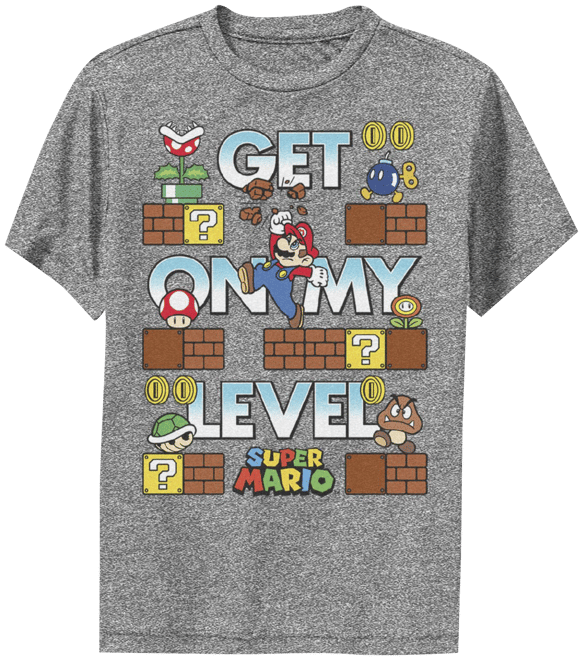 Boys 8-20 Nintendo Super Mario Get On My Level Game Play Poster