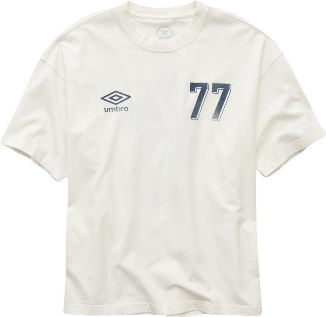 AE x Umbro Boxy Fit Graphic T-Shirt | American Eagle