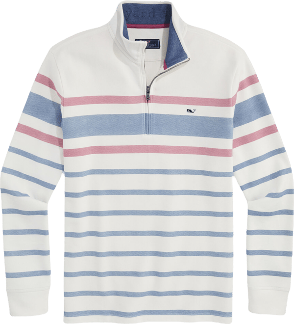 Shop Breton Stripe Saltwater Quarter-Zip at vineyard vines