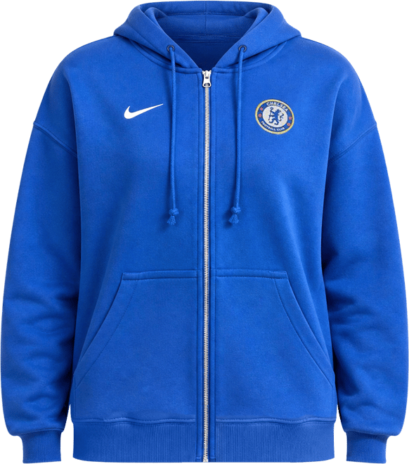 Chelsea F.C. Phoenix Fleece Women's Nike Football Oversized Full-Zip Hoodie