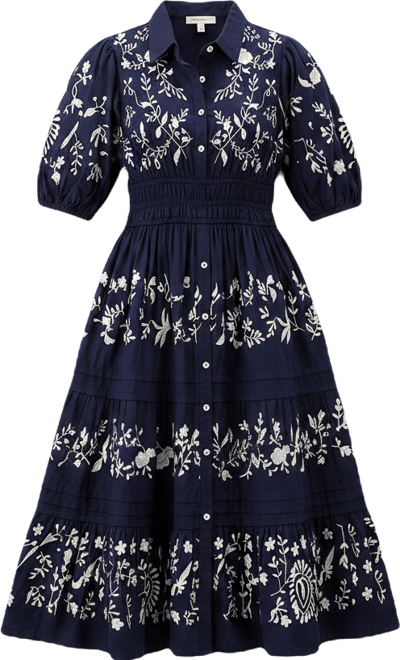 karen kane embroidered tiered dress Karen Kane Embroidered Tiered Midi Skirt