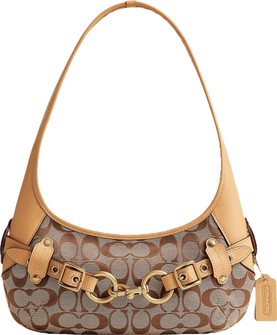 COACH Ergo Signature Logo Belted Canvas Shoulder Bag | Dillard's