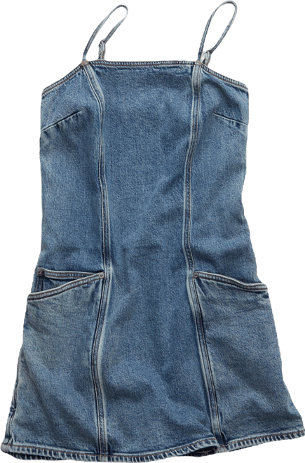 ae denim scoop neck maxi dress AE Scoop Neck Denim Mini Dress Women's Light Wash XXS
