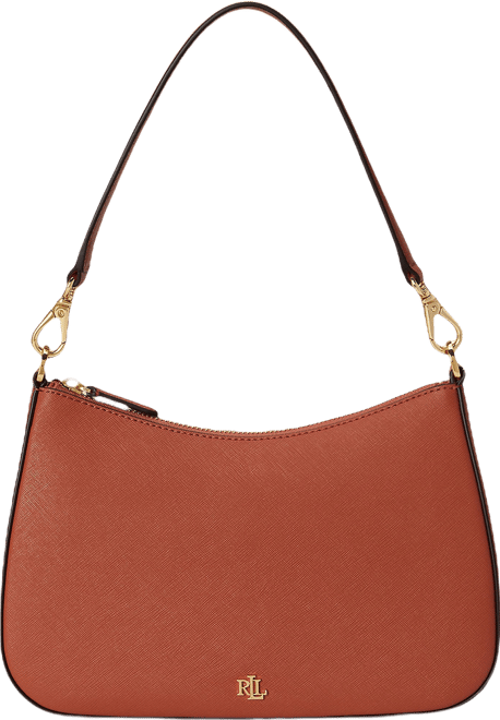 Lauren Ralph Lauren Danni 26 Medium Crosshatch Leather Shoulder