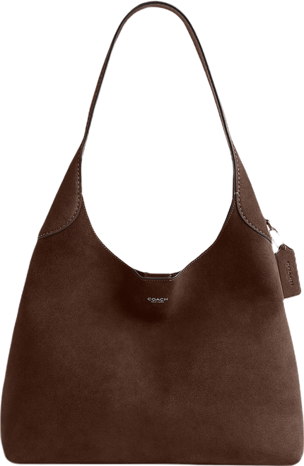 COACH Suede Brooklyn 34 Hobo Shoulder Bag | Dillard's
