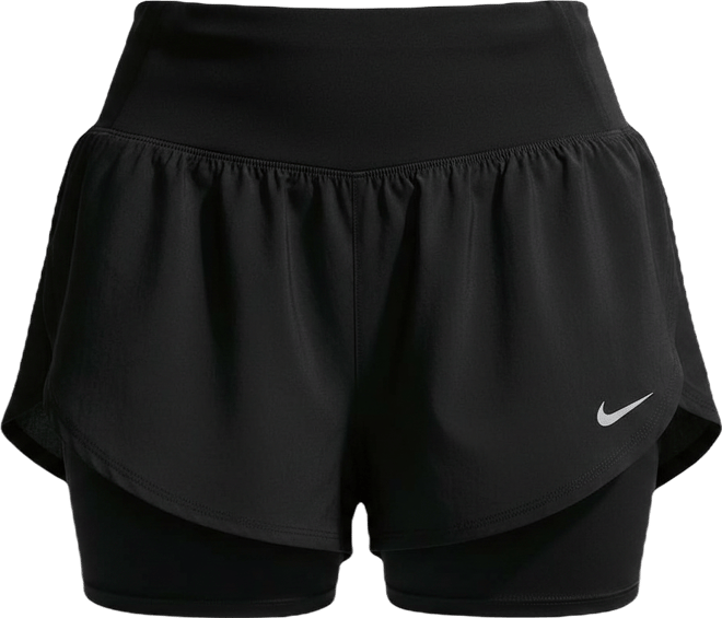 Nike Flow Γυναικείο ψηλόμεσο σορτς Dri-FIT 2 σε 1 για τρέξιμο
