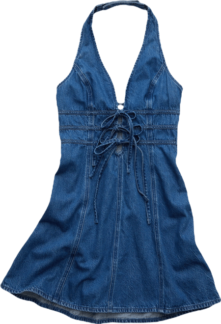 ae denim halter mini dress AE Denim Halter Mini Dress