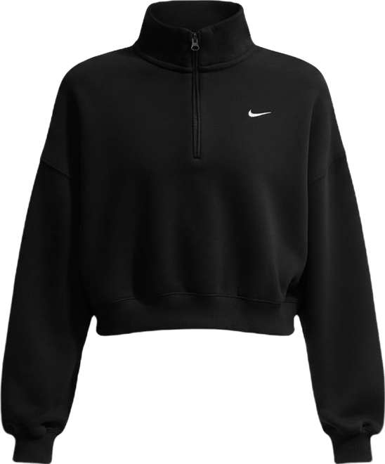 Nike Studio Fleece Medium Weight Haut court oversize à 1/4 de zip pour femme