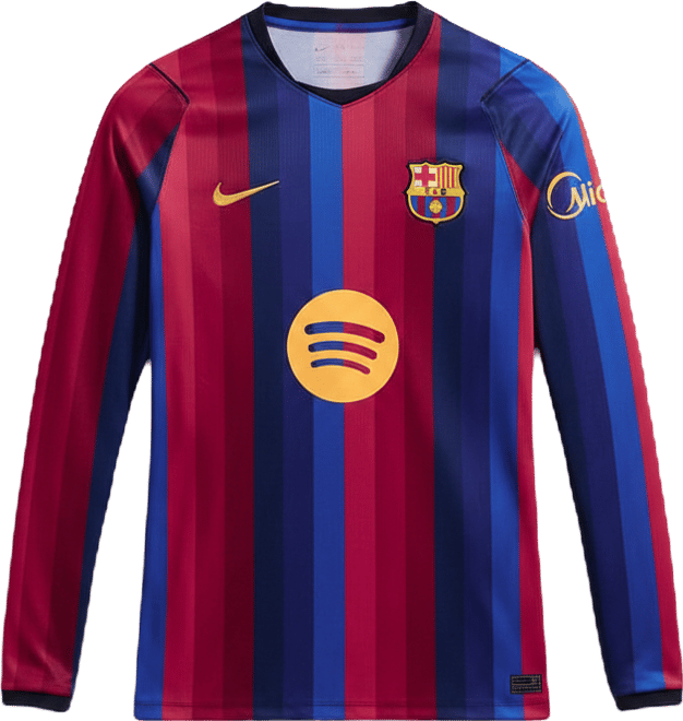 FC Barcelona 2026/27 Stadium Thuis Nike Dri-FIT replicavoetbalshirt met lange mouwen voor heren