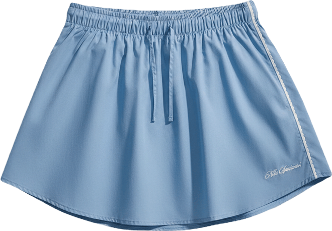 Nike Sportswear Women's Mid-Rise Scalloped-Trim Poplin Skirt