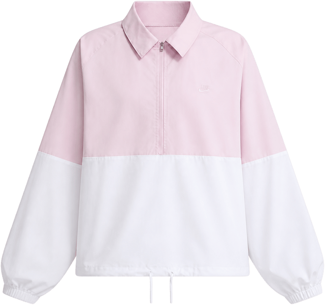 Nike Sportswear Chamarra de popelina oversized de medio cierre para mujer