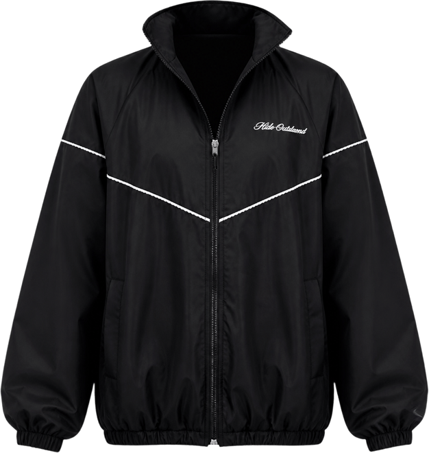 Nike Sportswear Women's Oversized Scalloped-Trim Poplin Track Jacket