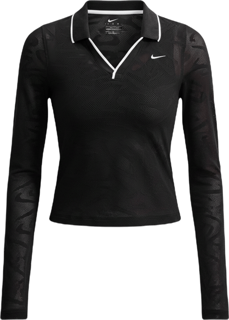 Nike Sportswear Chill Knit Women's Tight Mod-Cropped Long-Sleeve Lace Top