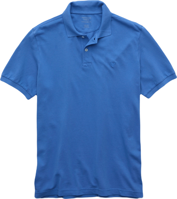 AE Standard Fit Lived-In Pique Polo Shirt | American Eagle