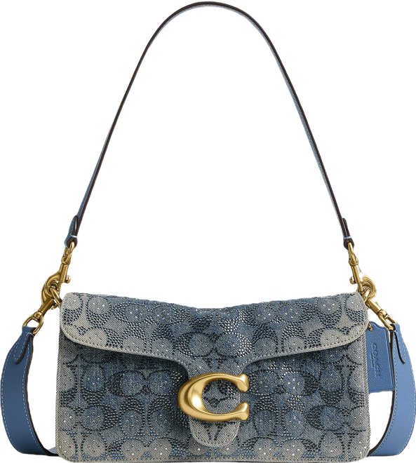 Coach Crystal Signature Denim Tabby 26 Shoulder Bag | Dillard's