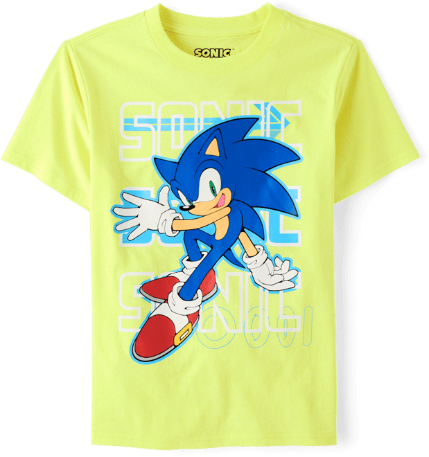 Boys Short Sleeve Sonic The Hedgehog Graphic Tee - YELLOW | The