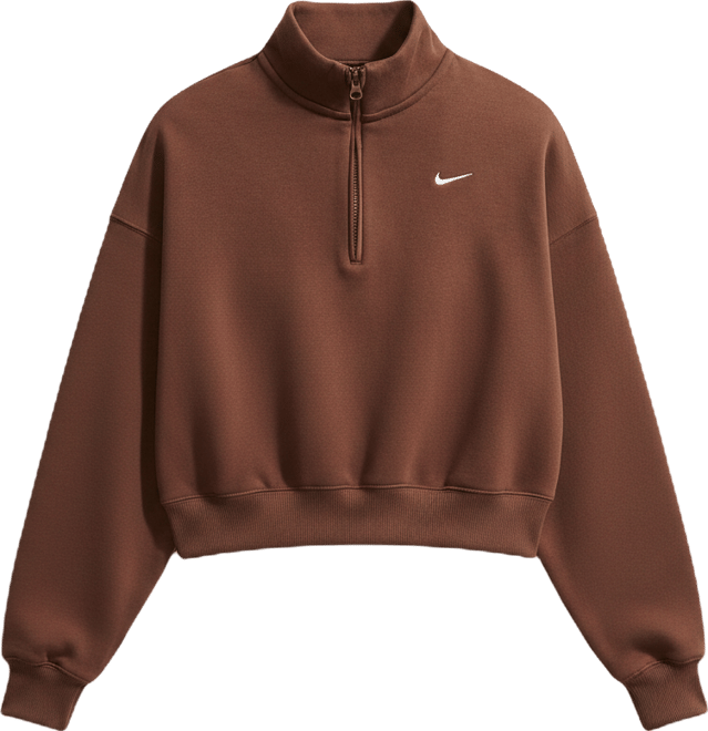 Nike Studio Fleece Medium Weight Crop top oversized amb cremallera d'un quart - Dona