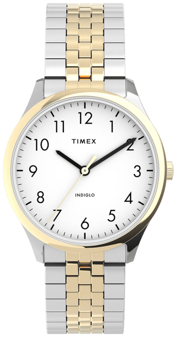 Timex Women s Two Tone Easy Reader Expansion Band Watch TW2U40400JT
