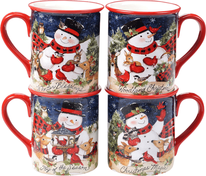 Personalized Christmas Mugs - Snowman Characters