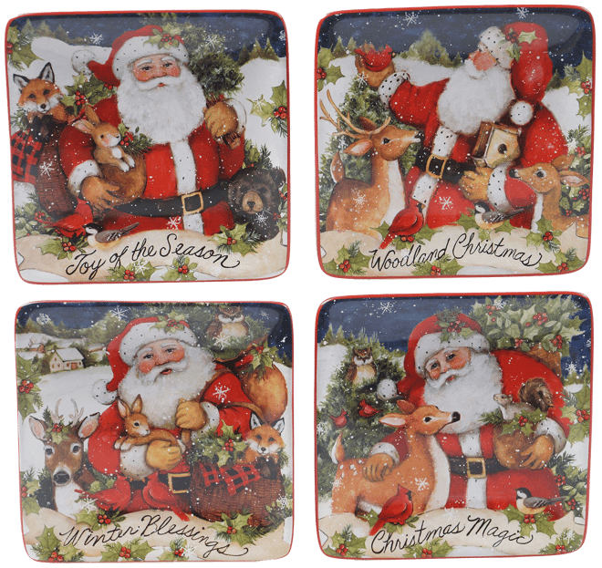 Certified International Magic of Christmas Santa 4-pc. Mug Set