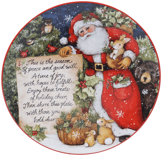 Certified International Joy of Christmas 1-Pcs 3D Santa Cookie Jar 36927 -  The Home Depot