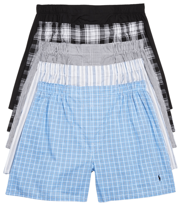 Polo Ralph Lauren Woven Boxers, Pack of 5