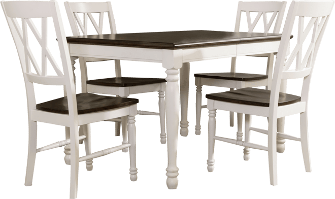 Crosley Furniture Shelby Dining Table Chair Leaf 5 piece Set