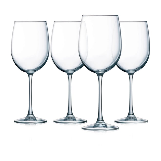 Luminarc Cachet Tulip 4-pc. White Wine Glass | White | One Size | Wine Glasses Wine Glasses | Dishwasher Safe