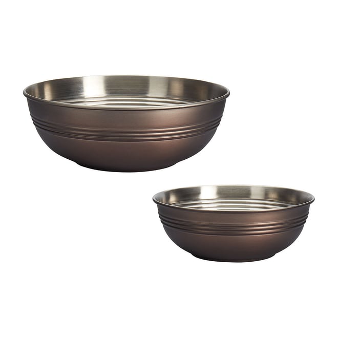 3 Pc Double Wall Stainless Steel Mixing Bowl Set